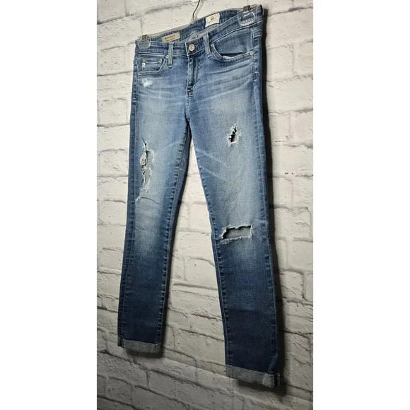 AG Adriano Goldschmied The Stilt Roll Up Cigarette Roll Up Jeans Womens Size 25 - Picture 7 of 12